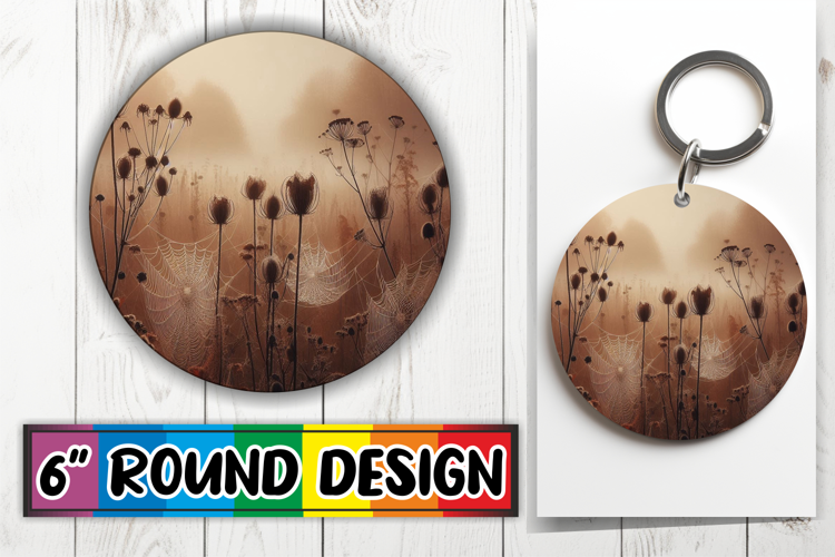 Joyful Circle Coasters Sublimation, Autumn