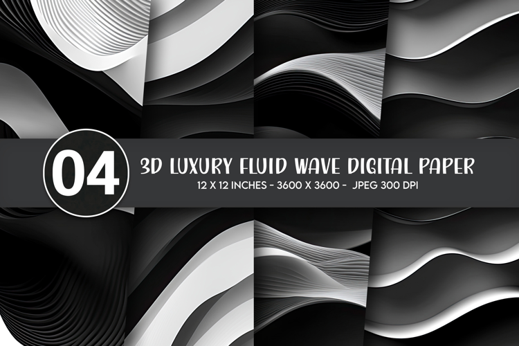 3D Luxury Fluid Wave Digital Paper