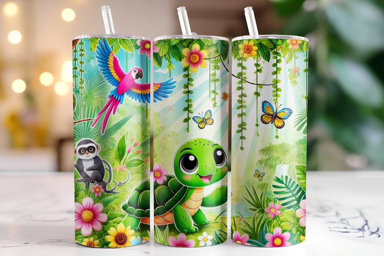 Turtle Tumbler Wrap | Sublimation | Tumblers example image 1