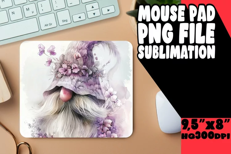 Colorful Gnome Mouse Pad - Spring Edition