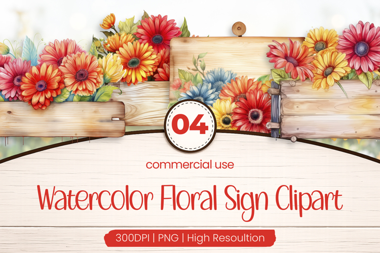 Floral Sign Clipart PNG