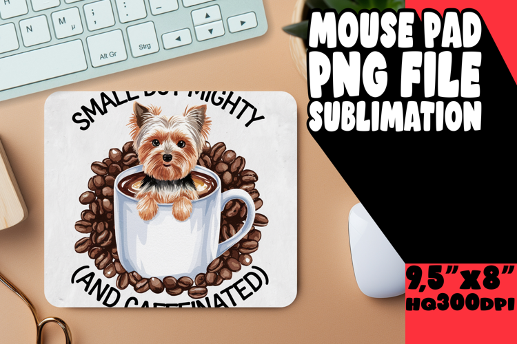 Sweet MOUSE PAD Magical Design, Coffee Dog