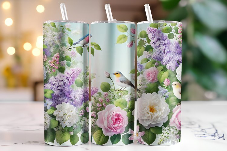 Flowers Tumbler Wrap | Sublimation | Tumblers