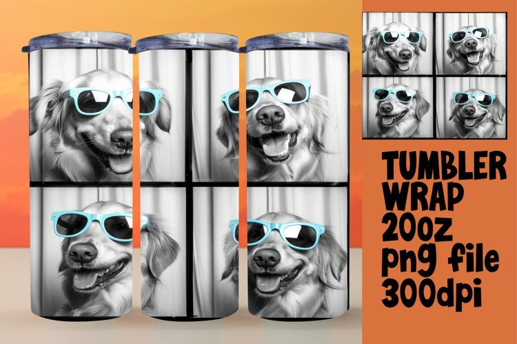 Funny Dog Character Wrap for Tumblers example image 1