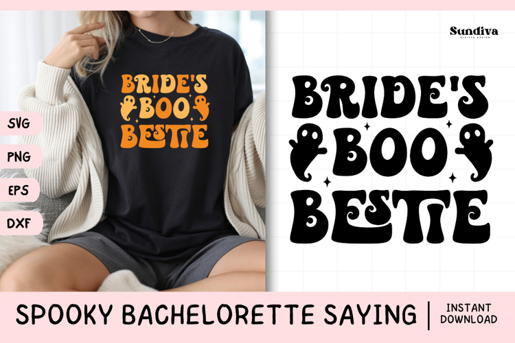 Spooky Bachelorette Party Saying SVG | Brides Boo Bestie