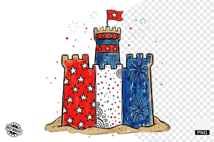 4th of July Undersea Life Clipart example image 1