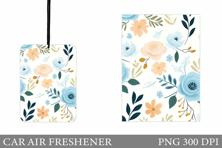 Flowers Car Air Freshener. Car Air Freshener Sublimation