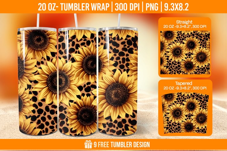 Pumpkin Tumbler Sublimation Wrap, 20 oz Fall Tumbler Wrap