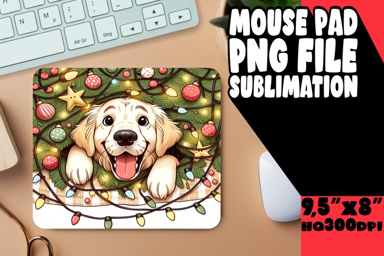 Festive 3D Hole in Wall Desk Mat example image 1