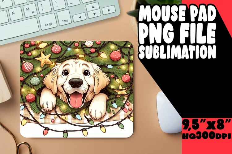 Festive 3D Hole in Wall Desk Mat