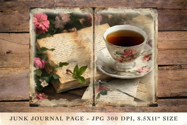 Printable Junk Journal Pages tea 2