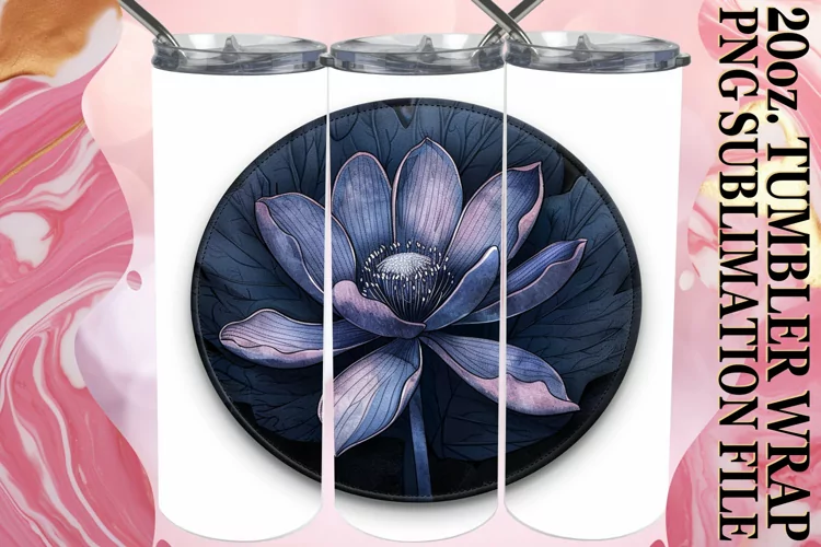 Fresh Blooms Denim Tumbler Sublimation 20oz