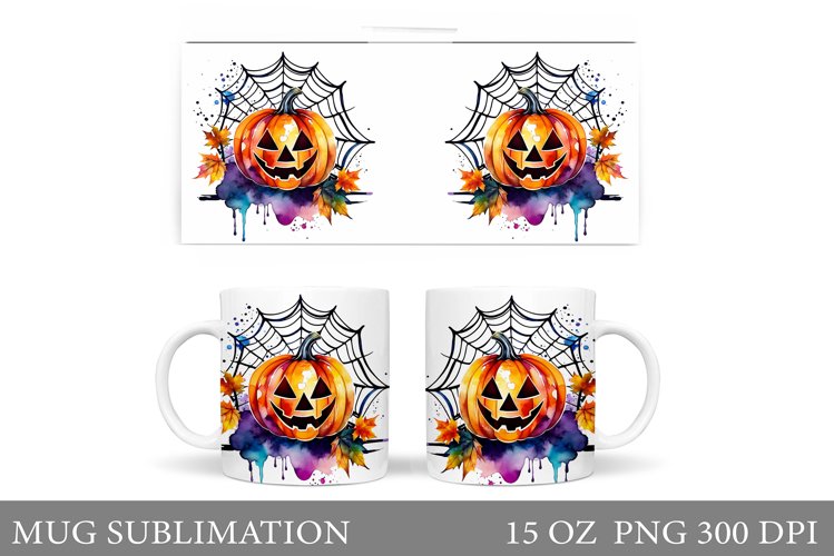 Halloween Mug Sublimation. Halloween Pumpkin Mug Design