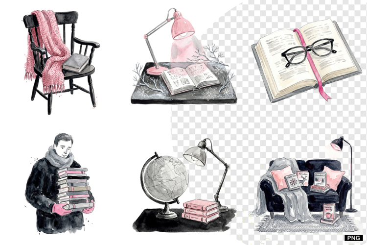 Frosted Library Clipart