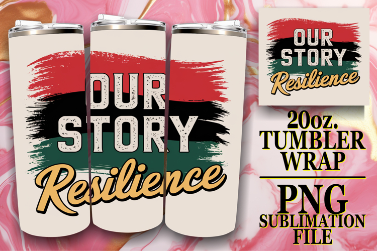 PRESENT OF SERENITY 20oz TUMBLER WRAP, Juneteenth