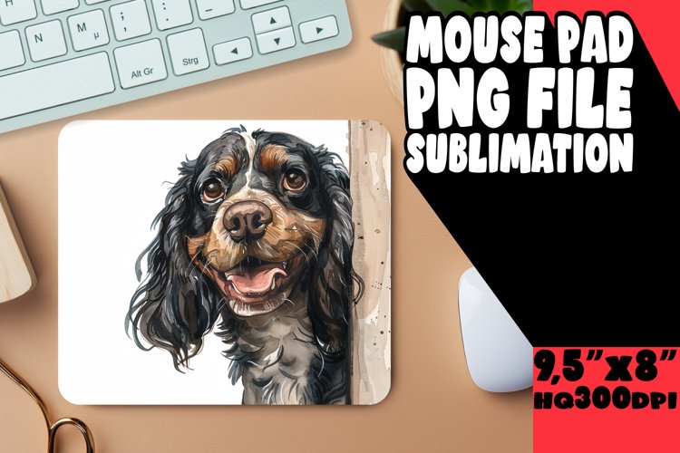 Quirky Funny Dog Whimsy Mousepad PNG