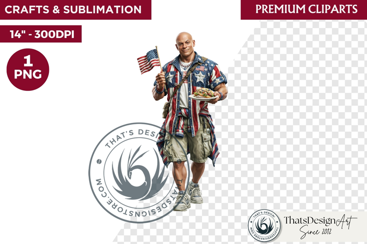 4th of July Character clipart, Patriotic Americana PNG