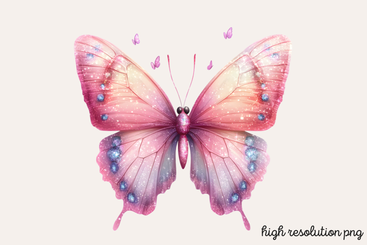 Pink Butterfly Clipart Image 16