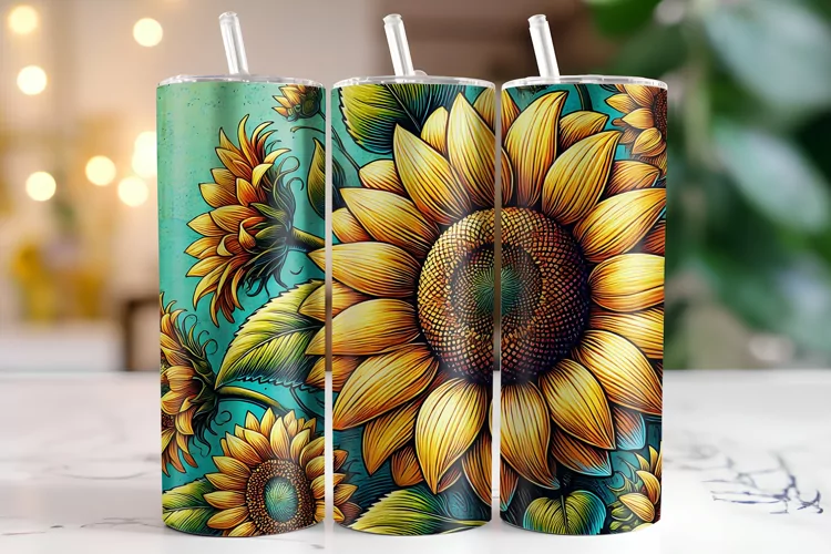 Sunflower Tumbler Wrap | Sublimation | Tumblers