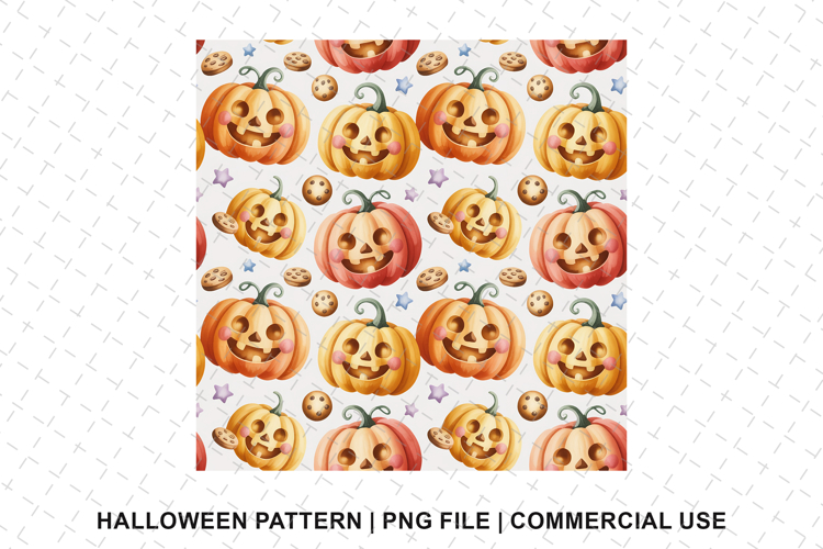 Halloween Pumpkin Pattern Png | Sublimation | Digital Paper