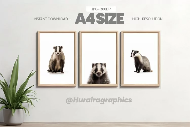 Safari Animal Wall Art - 03 Variations