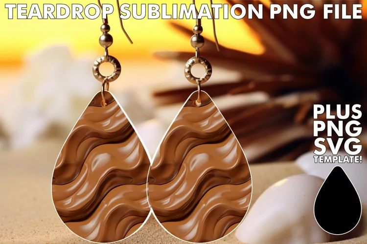 Avant-Garde 3D Teardrop Earring Sublimation