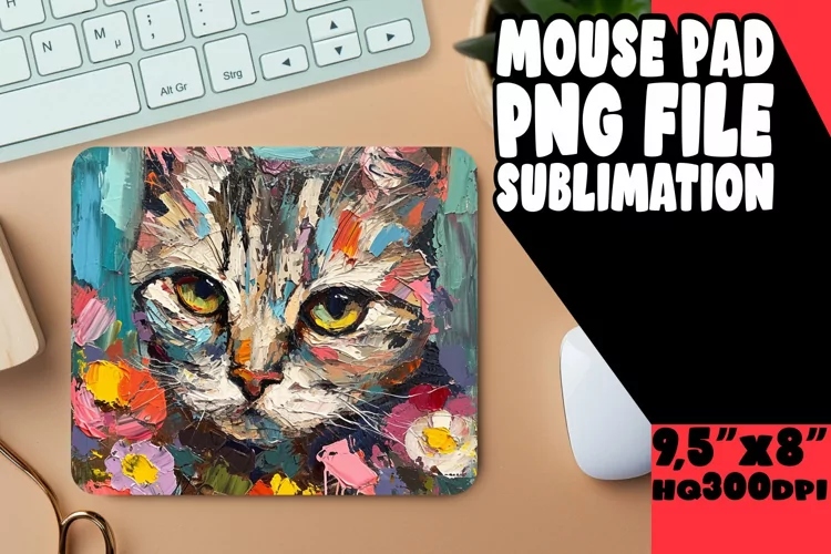 Smiling Cat Sublimation Desk Accessory