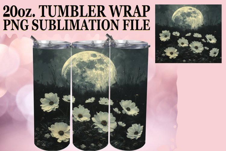 Radiant Flower Pattern Tumbler Design example image 1