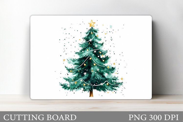 Christmas Tree Cutting Board Design. Kitchen Cutting Board example image 1