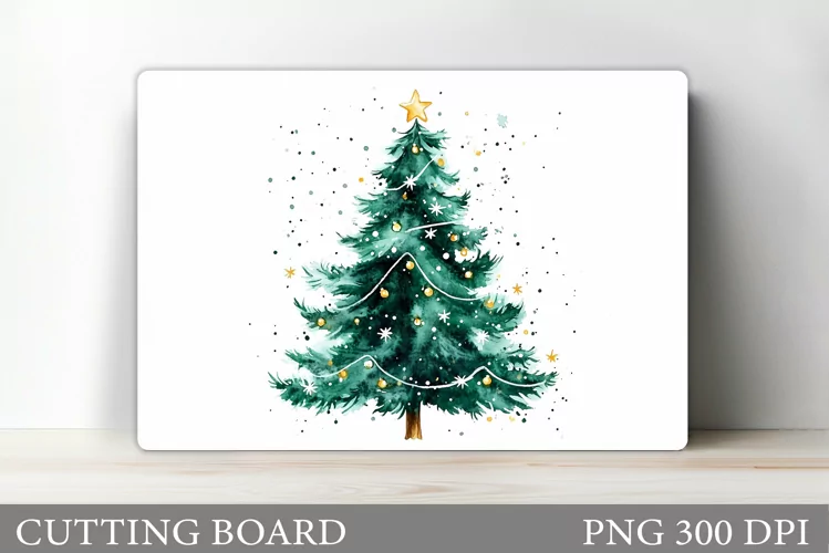Christmas Tree Cutting Board Design. Kitchen Cutting Board