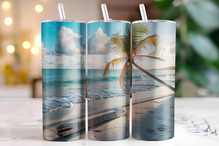 Paradise Cove Tumbler Wrap | Sublimation | Tumblers