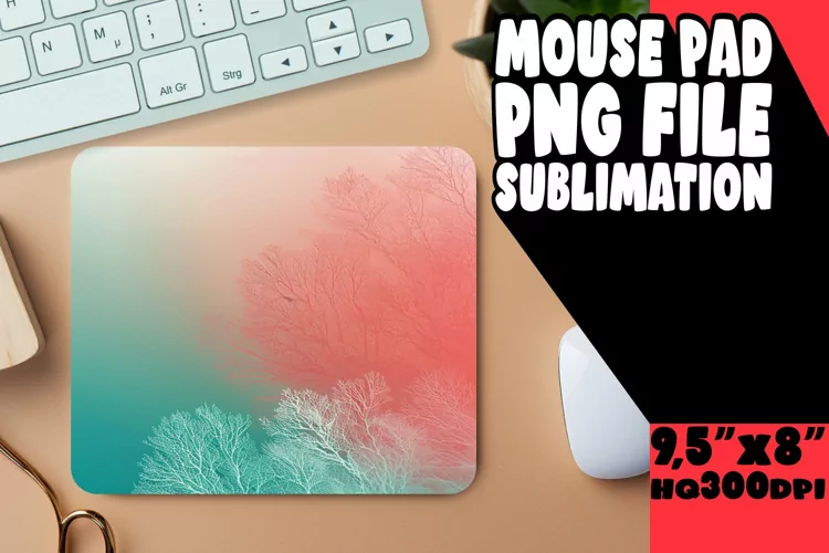 Gradient Design Mouse Pad for Sublimation Printing
