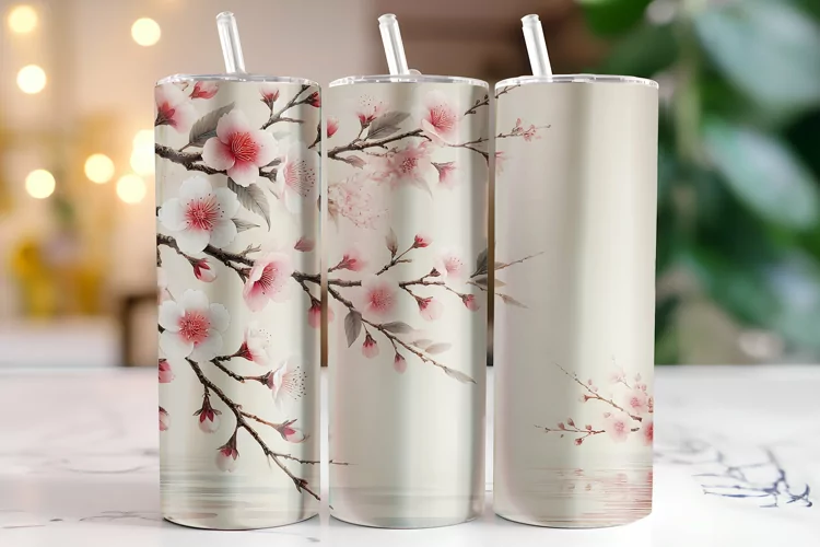 Flowers Tumbler Wrap | Sublimation | Tumblers