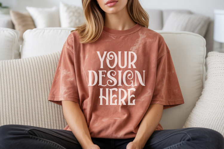Brick Comfort Colors 1717 T-shirt Mockups,1717 Mockups