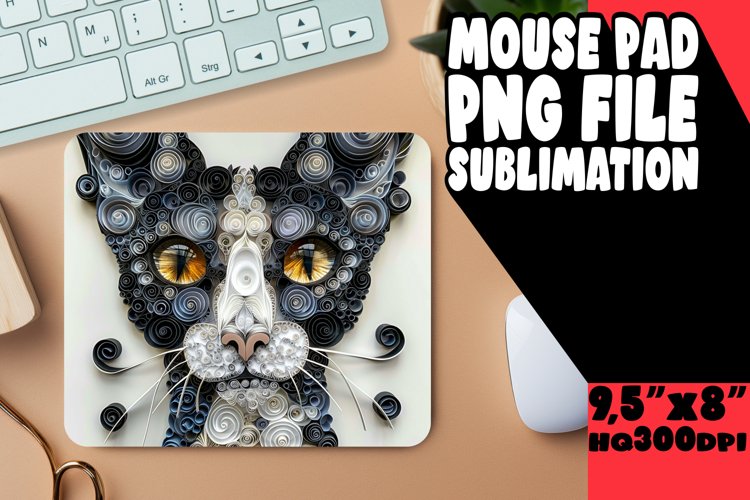 Whisker Wonderland 3D Mouse Pad - Cat Lover example image 1