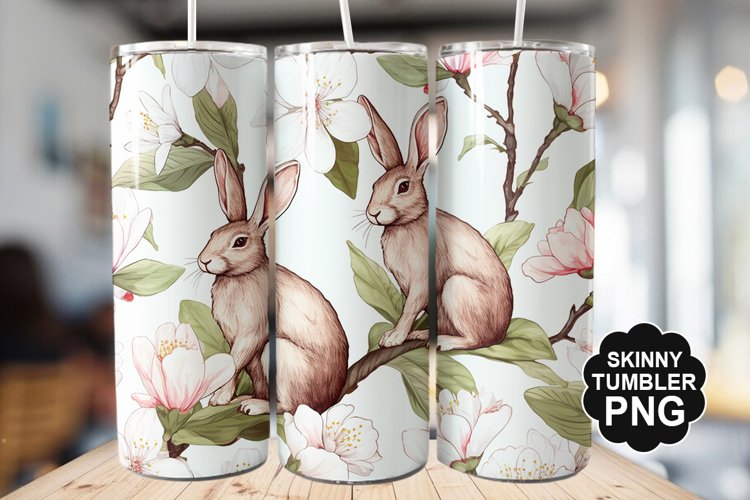 Easter Bunny Tumbler - Easter Day Tumbler PNG Design