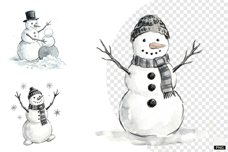 Snowman Party Clipart