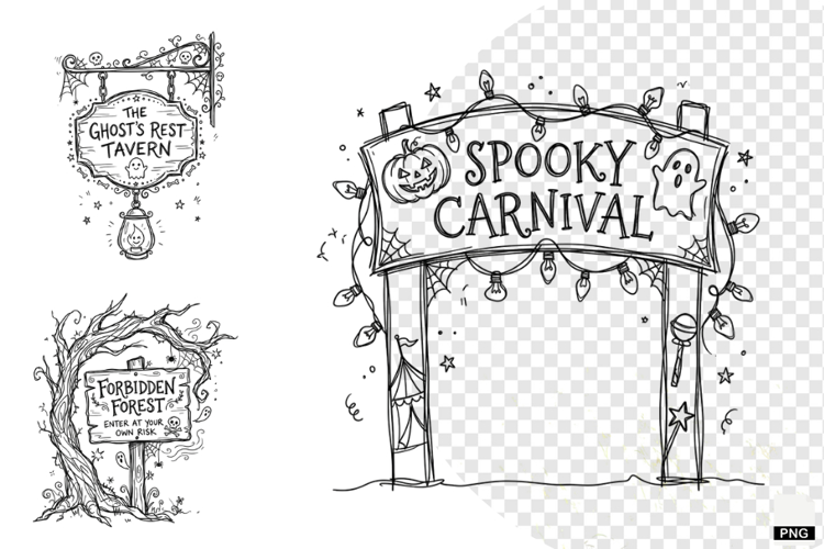Doodle Halloween Clipart