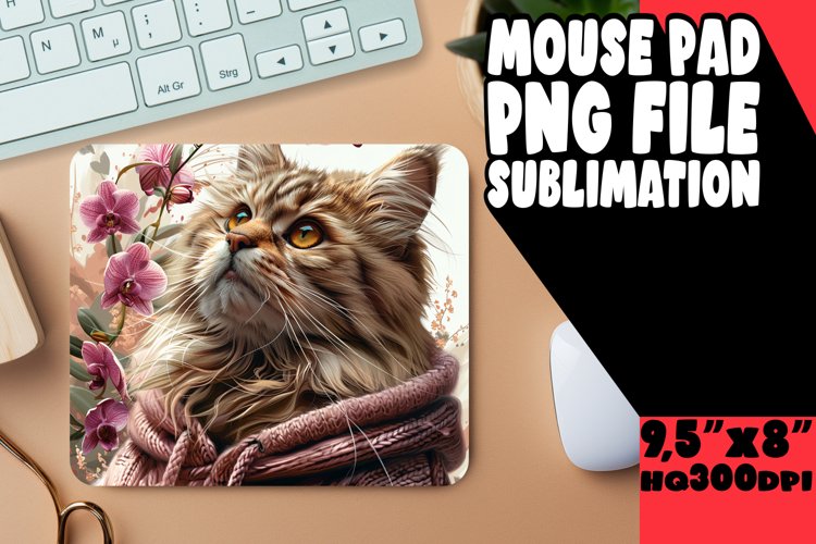 Playful Kitty Humor Mousepad PNG