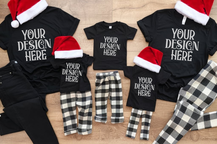 Christmas Family Matching Group T-Shirt Mockup