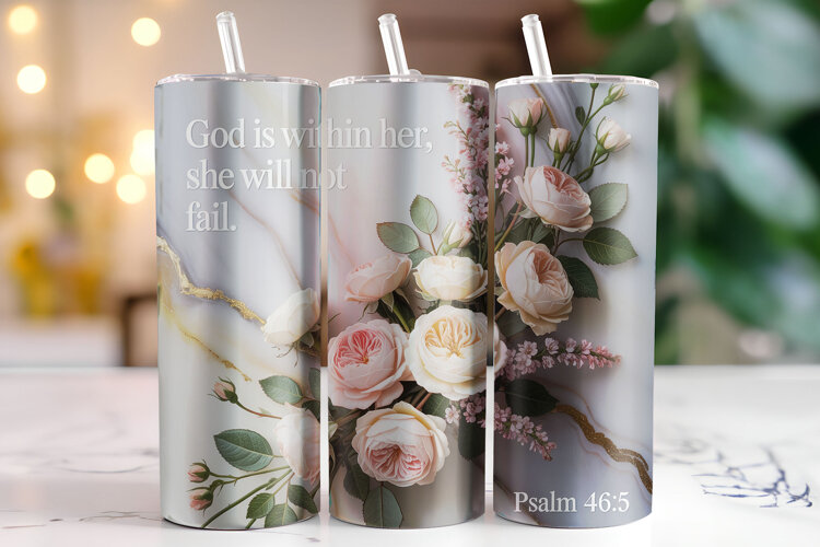 God is within her Tumbler Wrap | Sublimation | Tumblers example image 1