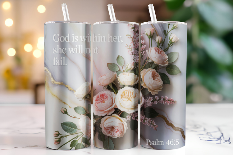 God is within her Tumbler Wrap | Sublimation | Tumblers