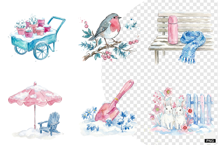 Frosted Garden Clipart