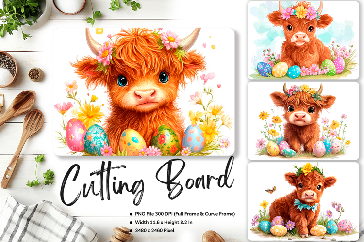 Highland Cow Cutting Board Kitchen Chopping Board Design_42