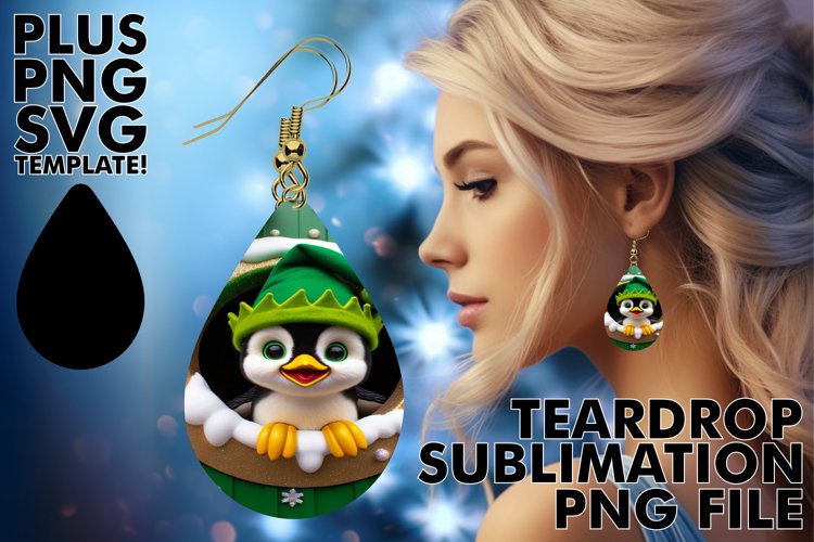 Teardrop Earring Sublimation Artistry Masterpieces
