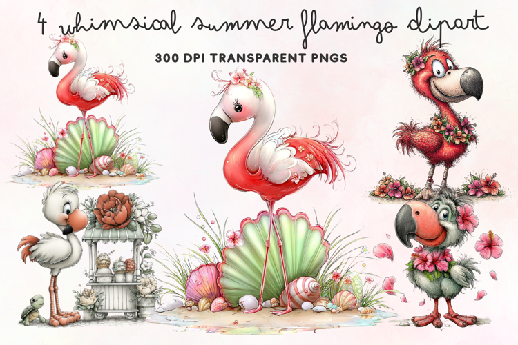 Cute Flamingo Clipart Image 22