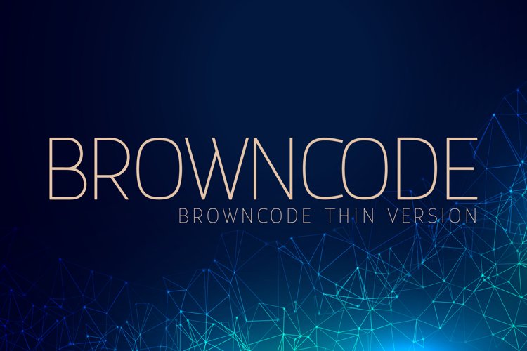 Browncode Thin Versionl Elegant font sans serif example image 1