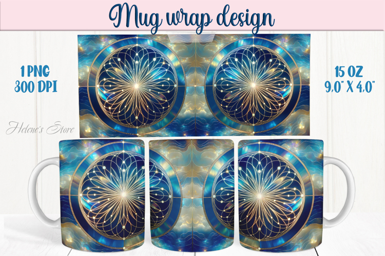 Abstract cosmic sky mug wrap 15 oz sublimation designs png example image 1