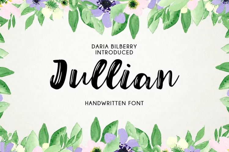 Jullian - Textured Handwritten Script Font