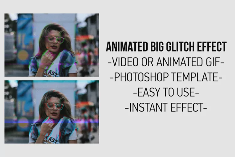 Animated Big Glitch Effect